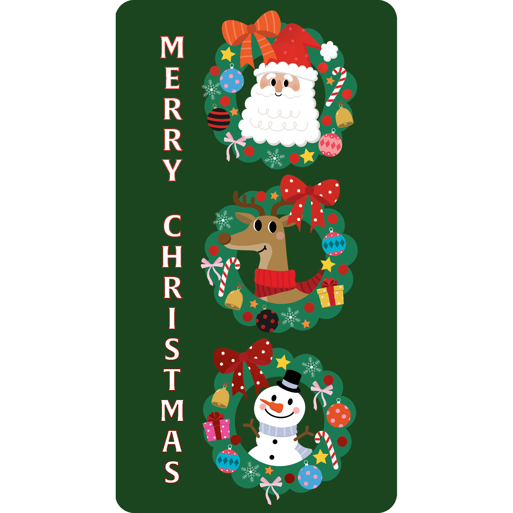 Wreath Trio Christmas Card Money Holder